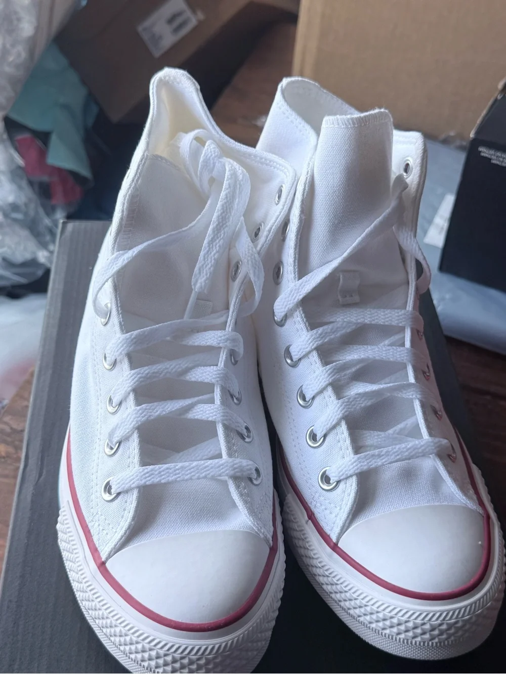 Converse White High Tops